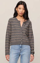 Load image into Gallery viewer, Z SUPPLY MEDINA COZY STRIPE CARDIGAN - CHARCOAL HEATHER
