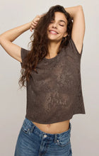 Load image into Gallery viewer, Z SUPPLY WAVERTON CROCHET SWEATER TEE - COCOA LATTE
