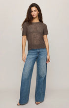 Load image into Gallery viewer, Z SUPPLY WAVERTON CROCHET SWEATER TEE - COCOA LATTE
