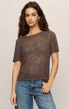Load image into Gallery viewer, Z SUPPLY WAVERTON CROCHET SWEATER TEE - COCOA LATTE
