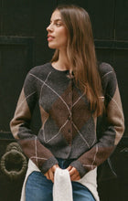 Load image into Gallery viewer, Z SUPPLY MEDINA ARGYLE CARDIGAN - CHARCOAL HEATHER
