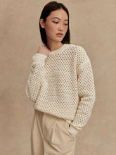 Load image into Gallery viewer, VARLEY GRADY BOUCLE KNIT SWEATER - COCONUT MILK
