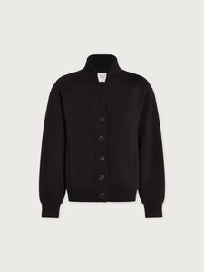 VARLEY CELESTE BUTTON THROUGH SWEAT - BLACK