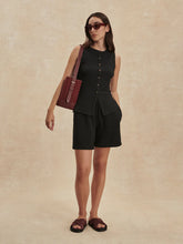 Load image into Gallery viewer, VARLEY LATIA BUTTON-THROUGH TANK - BLACK
