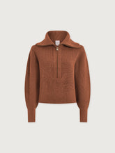 Load image into Gallery viewer, VARLEY MAURA HALF-ZIP RIB KNIT - CARAMEL PECAN

