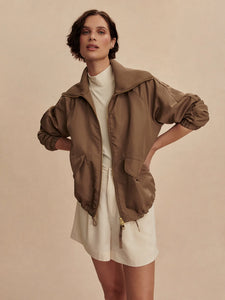 VARLEY MORVEN BLOUSON JACKET - TAUPE STONE