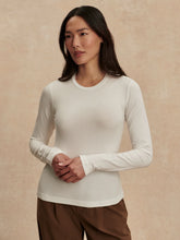 Load image into Gallery viewer, VARLEY EDNA LONG SLEEVE FITTED TEE - WHITE
