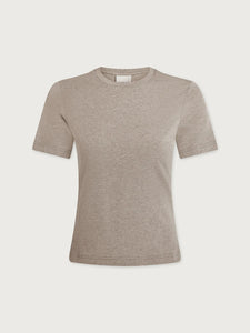 VARLEY REGINA FITTED TEE - TAUPE MARL