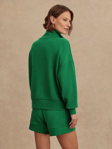 VARLEY HAWLEY HALF-ZIP SWEAT - VERDANT GREEN