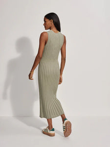 VARLEY FLORIAN KNIT DRESS - SEAGRASS