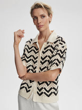 Load image into Gallery viewer, VARLEY ANAIS CROCHET POLO SHIRT - BIRCH
