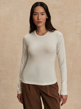 Load image into Gallery viewer, VARLEY EDNA LONG SLEEVE FITTED TEE - WHITE
