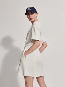 VARLEY MAPLE DRESS - IVORY MARL