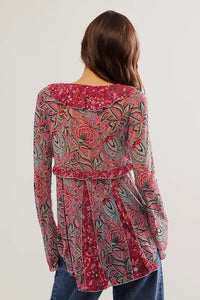 FREE PEOPLE WILDEST DREAMS TUNIC - RASPBERRY COMBO