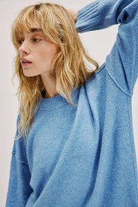 FREE PEOPLE PHOEBE PULLOVER - WATERFALL HEATHER