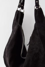 Load image into Gallery viewer, FREE PEOPLE ROMA SUEDE TOTE BAG - BLACK
