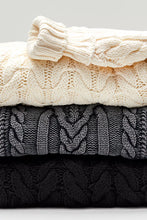 Load image into Gallery viewer, FREE PEOPLE FRANKIE CABLE SWEATER - BLACK
