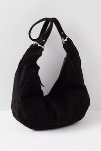 FREE PEOPLE ROMA SUEDE TOTE BAG - BLACK