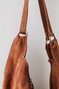 FREE PEOPLE ROMA SUEDE TOTE BAG - RUST