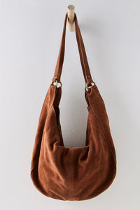 FREE PEOPLE ROMA SUEDE TOTE BAG - RUST