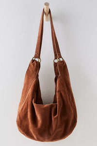 FREE PEOPLE ROMA SUEDE TOTE BAG - RUST