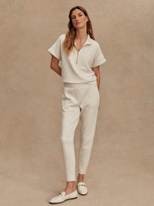 VARLEY THE SLIM PANT 25" - IVORY MARL