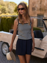 Load image into Gallery viewer, VARLEY JARED KNIT TOP - BLACK/EGRET

