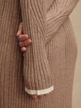 Load image into Gallery viewer, VARLEY AXEL RIB KNIT MIDI DRESS - LIGHT TAUPE MARL
