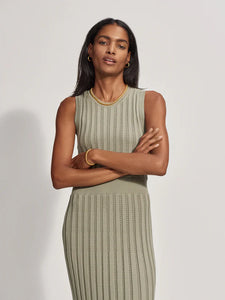 VARLEY FLORIAN KNIT DRESS - SEAGRASS