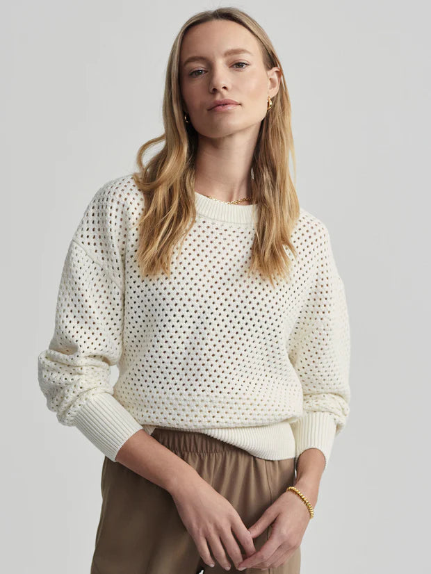 VARLEY HESTER KNIT CREW - EGRET