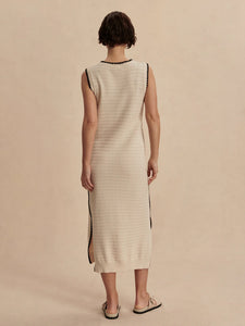 VARLEY DWIGHT TANK KNIT MIDI DRESS - BIRCH