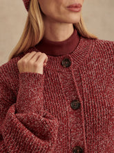 Load image into Gallery viewer, VARLEY PATRICIA RIB CARDIGAN - RED FLECKED
