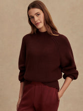 Load image into Gallery viewer, VARLEY MARTINA HIGH-NECK RIB KNIT - DECADENT CHOCOLATE
