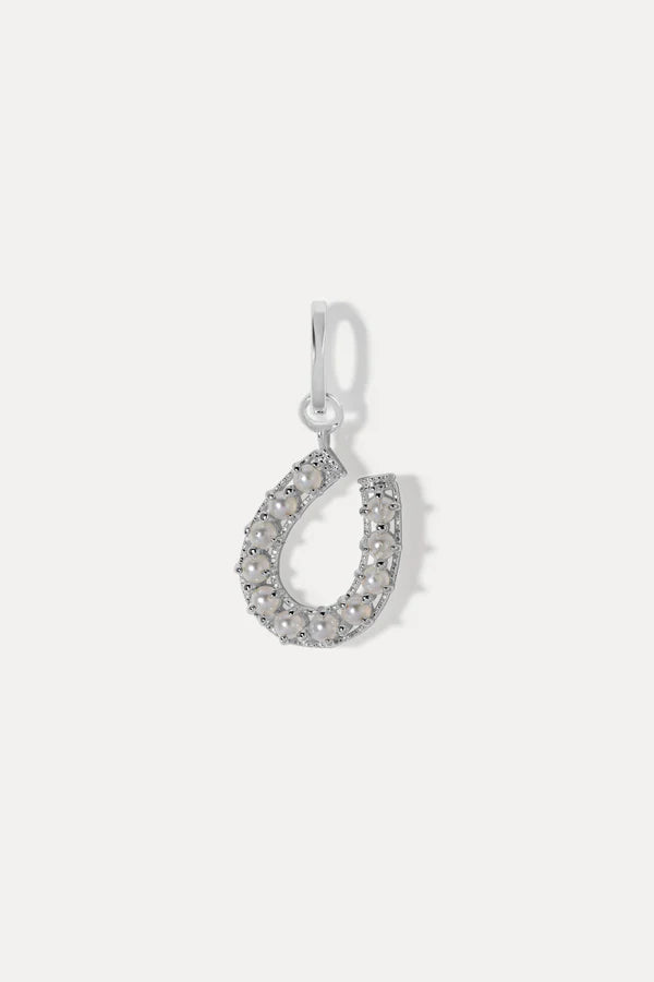 MIRANDA FRYE HORSESHOE NECKLACE CHARM - SILVER
