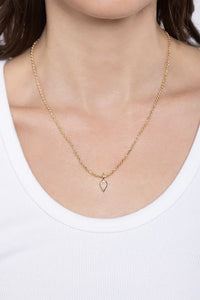 MIRANDA FRYE MOONSTONE DROP CHARM - GOLD