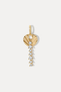 MIRANDA FRYE KEY CHARM - GOLD