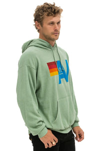 AVIATOR NATION LOGO PULLOVER RELAXED HOODIE - SAGE