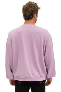 AVIATOR NATION LOGO RELAXED CREW SWEATSHIRT - MAUVE