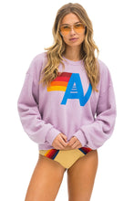 Load image into Gallery viewer, AVIATOR NATION LOGO RELAXED CREW SWEATSHIRT - MAUVE
