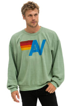 Load image into Gallery viewer, AVIATOR NATION LOGO RELAXED CREW SWEATSHIRT - SAGE
