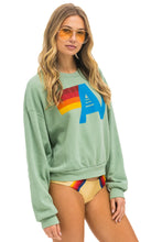 Load image into Gallery viewer, AVIATOR NATION LOGO RELAXED CREW SWEATSHIRT - SAGE
