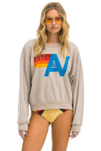 Load image into Gallery viewer, AVIATOR NATION LOGO RELAXED CREW SWEATSHIRT - SAND
