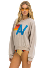 Load image into Gallery viewer, AVIATOR NATION LOGO RELAXED CREW SWEATSHIRT - SAND
