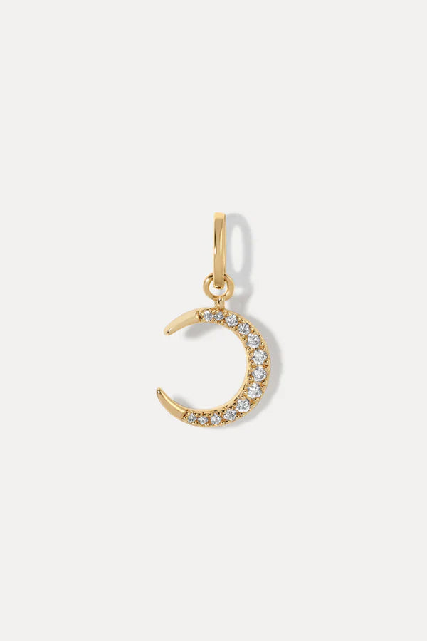 MIRANDA FRYE CRESCENT NECKLACE CHARM - GOLD