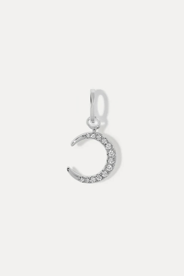 MIRANDA FRYE CRESCENT NECKLACE CHARM - SILVER
