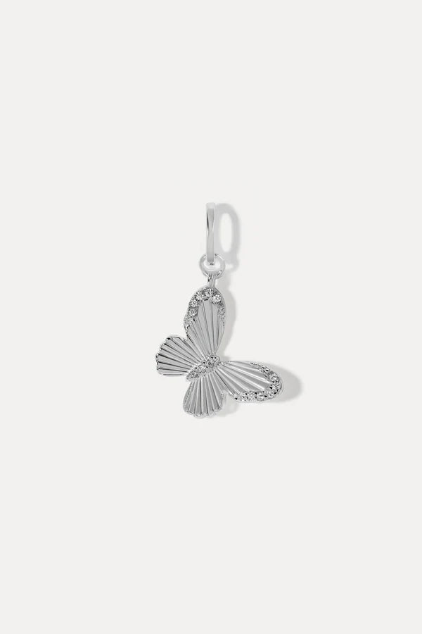 MIRANDA FRYE BUTTERFLY NECKLACE CHARM - SILVER
