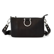 Load image into Gallery viewer, SAPAHN ADA CROSSBODY - SILVER BLACK RAW LEATHER
