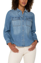 Load image into Gallery viewer, LIVERPOOL BUTTON DOWN SHIRT WITH POCKETS - LAGUNA NIGEL
