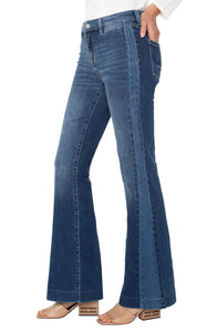 LIVERPOOL HANNAH FLARE WITH BLOCKING DETAILS - RIDGELY
