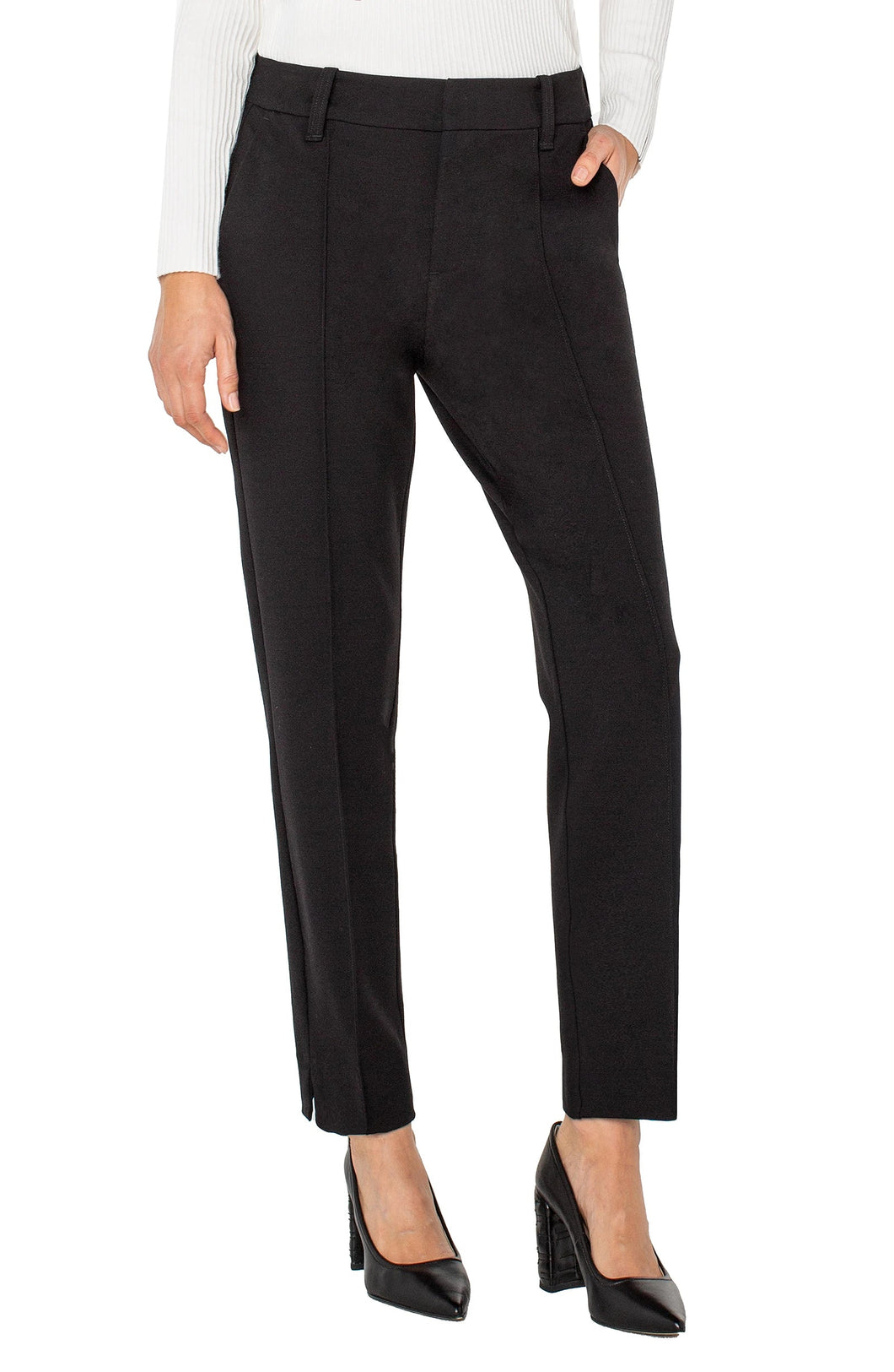 LIVERPOOL GEMMA CIGARETTE TROUSER - BLACK